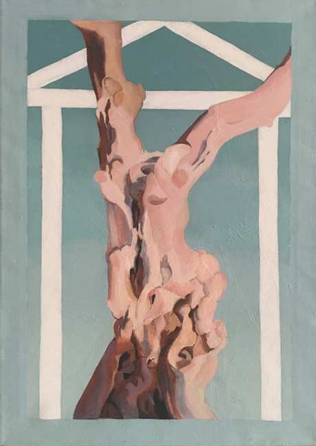 ENCLOSED TORSO, 2018, ACRYLIC ON LINEN, 28
