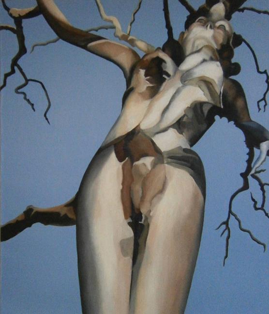 "Woman Withheld," acrylic on linen, 30 x 36," (2012)